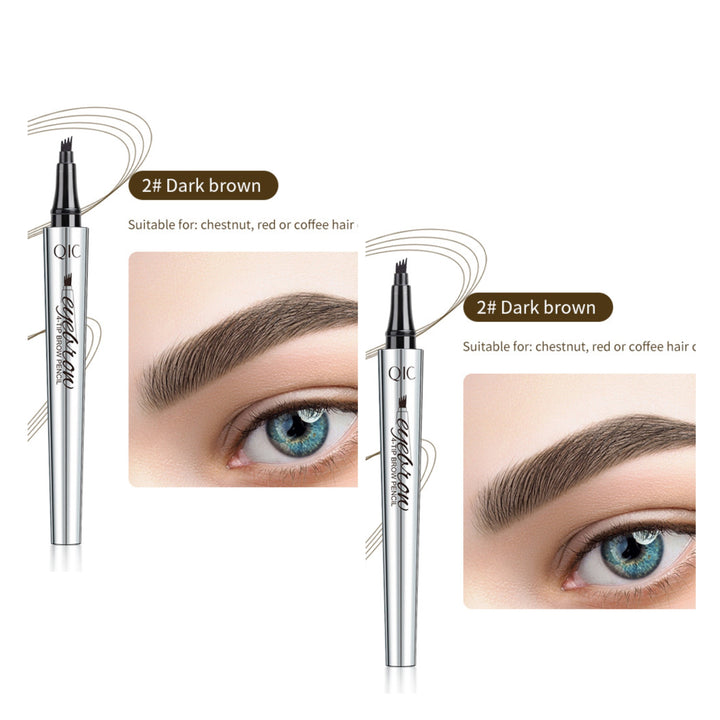 Naisten vedenkestävä 3D microblading kulmakynä, neljän haarukan tarkkuus, tarkat ja aidot kulmakarvat.