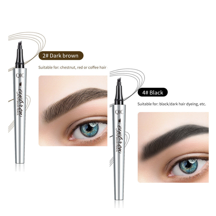 Naisten vedenkestävä 3D microblading kulmakynä, neljän haarukan tarkkuus, tarkat ja aidot kulmakarvat.