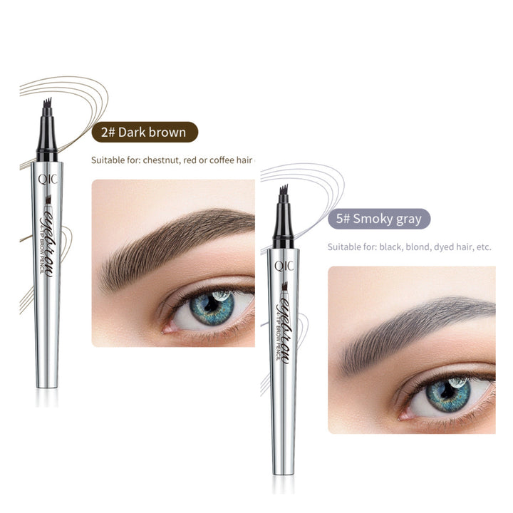 Naisten vedenkestävä 3D microblading kulmakynä, neljän haarukan tarkkuus, tarkat ja aidot kulmakarvat.