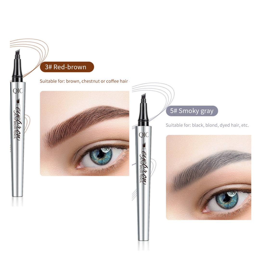 Naisten vedenkestävä 3D microblading kulmakynä, neljän haarukan tarkkuus, tarkat ja aidot kulmakarvat.