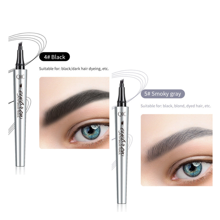 Naisten vedenkestävä 3D microblading kulmakynä, neljän haarukan tarkkuus, tarkat ja aidot kulmakarvat.