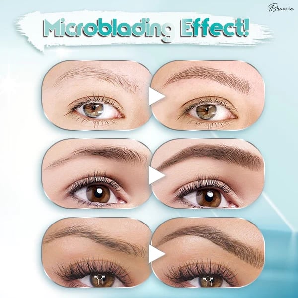 Naisten vedenkestävä 3D microblading kulmakynä, neljän haarukan tarkkuus, tarkat ja aidot kulmakarvat.