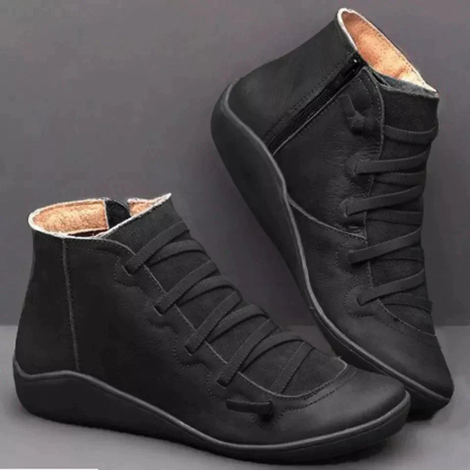 Dames waterdichte winterlaarzen, zwart, lichte nano-schuimzool, stijlvol design, perfect voor wintergebruik.
