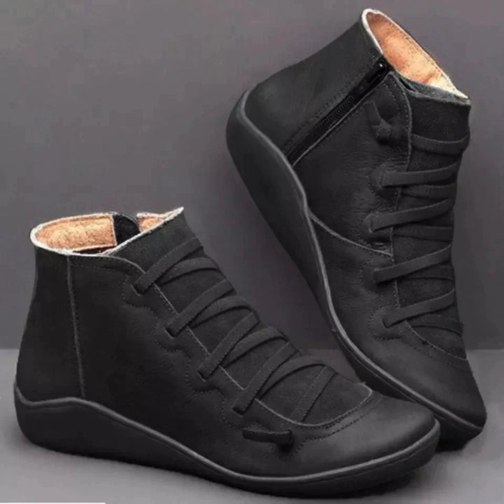 Dames waterdichte winterlaarzen, zwart, lichte nano-schuimzool, stijlvol design, perfect voor wintergebruik.