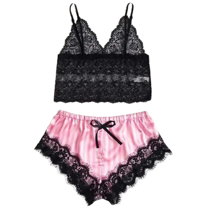 Dame luksus 4-i-1 satin blonde nattøjssæt, blonde-top, shorts, badekåbe, feminint, udsøgt, elegant sæt.