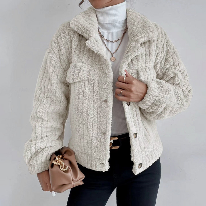 "Naisten ylipitkä teddy faux shearling takki, pehmeä ja mukava, täydellinen syksyn ja talven viileisiin päiviin."