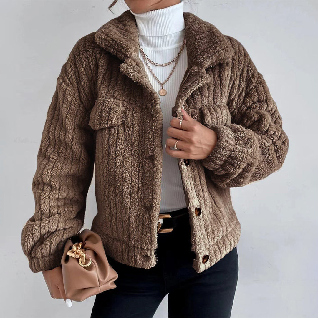 "Naisten ylipitkä teddy faux shearling takki, pehmeä ja mukava, täydellinen syksyn ja talven viileisiin päiviin."