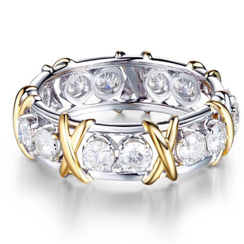 Dame zirkonia evighedsring rosaguld, sølv, guld. Strålende kubiske zirkonia sten og luksuriøst design. Evighedsring.