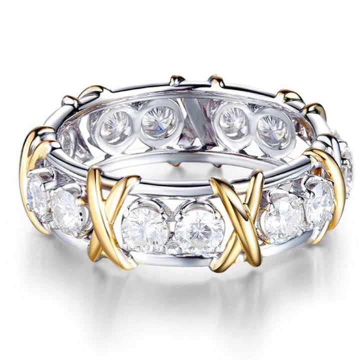 Dame zirkonia evighedsring rosaguld, sølv, guld. Strålende kubiske zirkonia sten og luksuriøst design. Evighedsring.