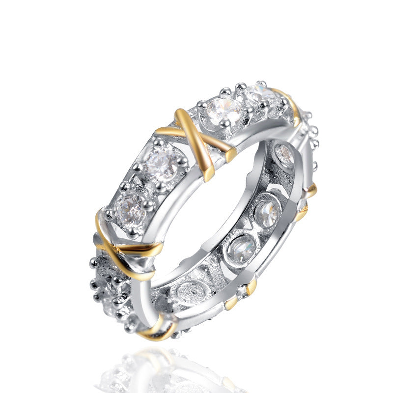 Dame zirkonia evighedsring rosaguld, sølv, guld. Strålende kubiske zirkonia sten og luksuriøst design. Evighedsring.