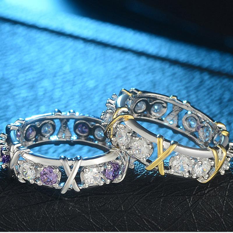 Dame zirkonia evighedsring rosaguld, sølv, guld. Strålende kubiske zirkonia sten og luksuriøst design. Evighedsring.