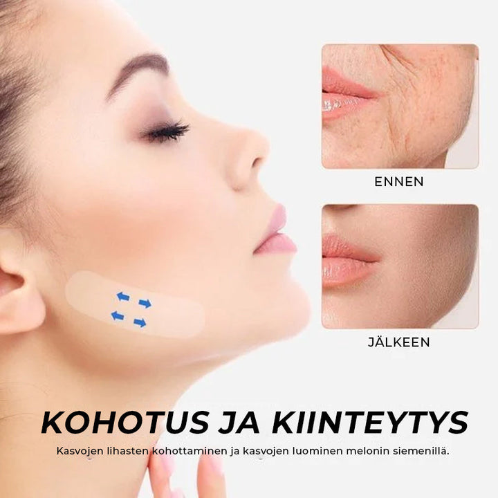 Usynlig åndbar ansigtsløftningstape, tynd og gennemsigtig, foryngende effekt til ansigt og hals.