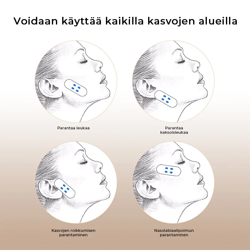 Usynlig åndbar ansigtsløftningstape, tynd og gennemsigtig, foryngende effekt til ansigt og hals.