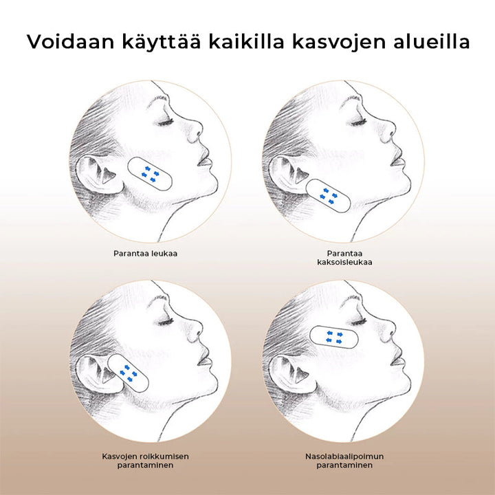 Usynlig åndbar ansigtsløftningstape, tynd og gennemsigtig, foryngende effekt til ansigt og hals.
