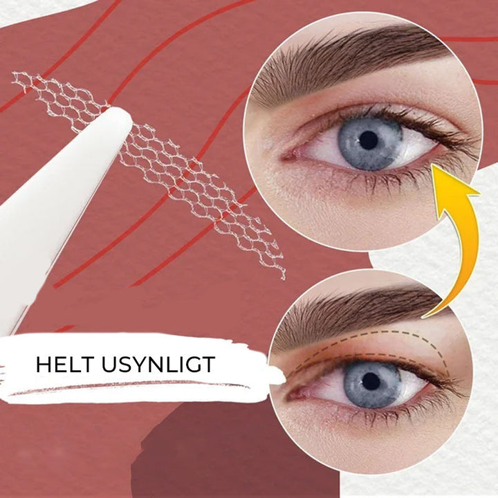 Usynlige øjenlågsløftetape til et naturligt look, gennemsigtige, sømløse, vandtætte og langtidsholdbare.