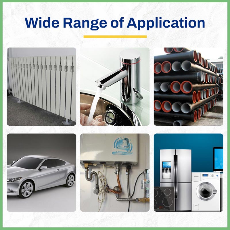 "Nopeasti kuivuva hitsausliima, harmaa, vahva ja kestävä, metalli- ja muovikorjaukseen, kiinteytyy 5 minuutissa."