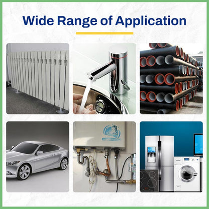 "Nopeasti kuivuva hitsausliima, harmaa, vahva ja kestävä, metalli- ja muovikorjaukseen, kiinteytyy 5 minuutissa."