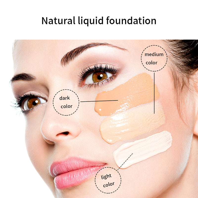 "Blød flydende mat foundation, med let og dækkende tekstur, til alle hudtyper, 30 ml flaske."