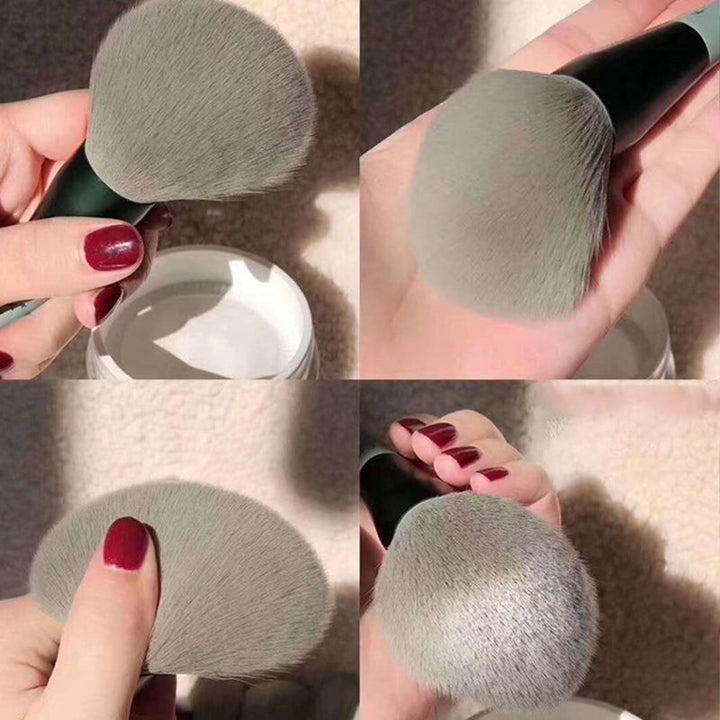 Bløde 13 stk make-up pensler til kvinder, grøn/gul, elegant design og blød finish, skønhedsrutine