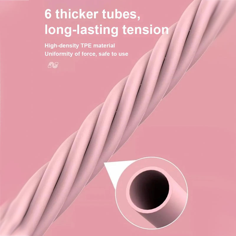 Pink dame træningspedal med modstandsbånd, kompakt og alsidigt design, effektiv til hjemmetræning.