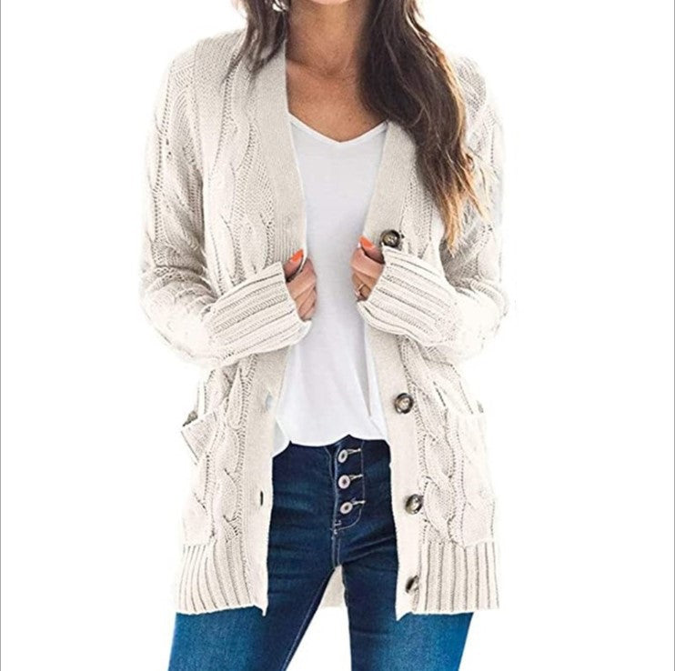 Dame lang afslappet cardigan, flere farvemuligheder, blødt materiale, perfekt til kølige dage