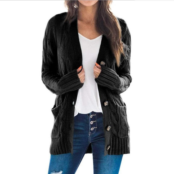 Dame lang afslappet cardigan, flere farvemuligheder, blødt materiale, perfekt til kølige dage