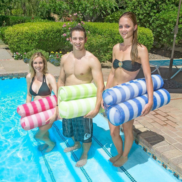 Oppustelig vandlig hængekøje i vandet, ergonomisk design, hoved og fødder flydende, perfekt til pool og strand.