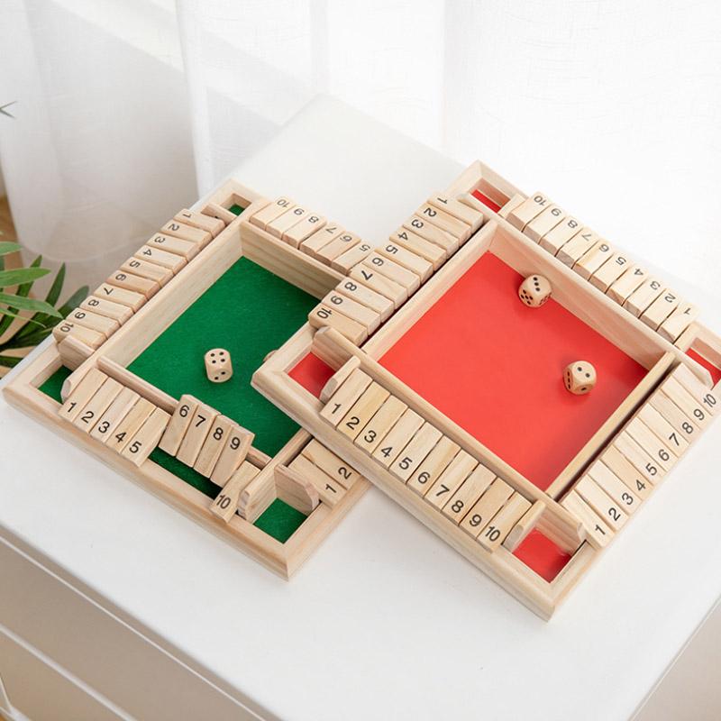 Træundervisningsbrætspil: klassisk design, højkvalitets fyrretræ, sjovt for hele familien, 9x9 tommer.