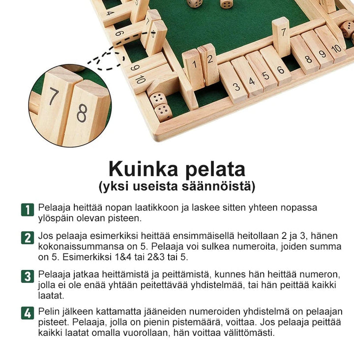 Træundervisningsbrætspil: klassisk design, højkvalitets fyrretræ, sjovt for hele familien, 9x9 tommer.