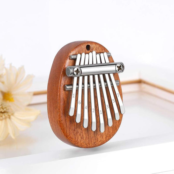 Træ Tå-Klaver, 8 tangenter, buede tangenter, ergonomisk design, sjov musik for børn og voksne, læringsinstrument.