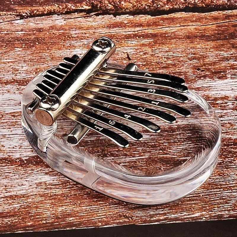 Træ Tå-Klaver, 8 tangenter, buede tangenter, ergonomisk design, sjov musik for børn og voksne, læringsinstrument.