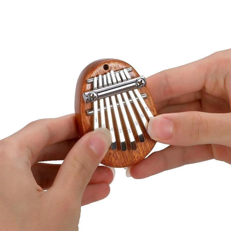 Træ Tå-Klaver, 8 tangenter, buede tangenter, ergonomisk design, sjov musik for børn og voksne, læringsinstrument.