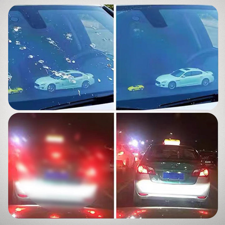 Punainen auton lasinpuhdistusaine, ergonominen muotoilu, tehokas öljykalvojen poisto, kirkkauden palauttamiseen autoikkunoiss