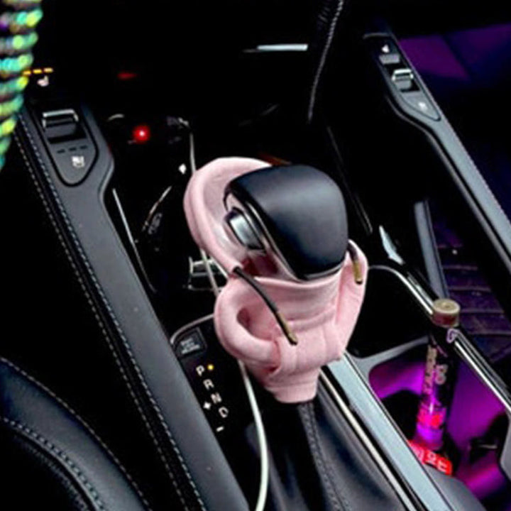 Elegant cotton gearshift cover for car, stylish and multicolor, protects against scratches and adds interior elegance.