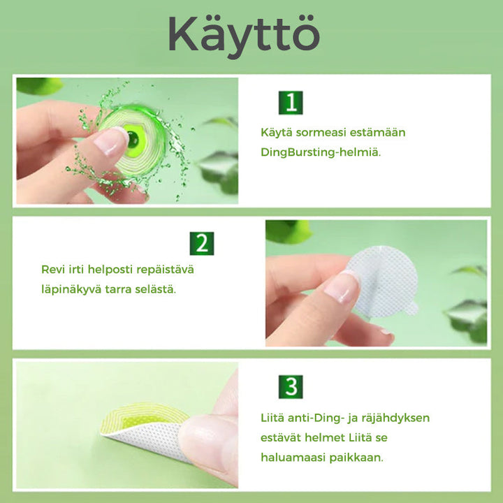 Cirkulært myggestik-klistermærke med plantebaserede olier, fastgjort til et børne-rygsæk for ubekymrede udendørsaktiviteter om sommeren.