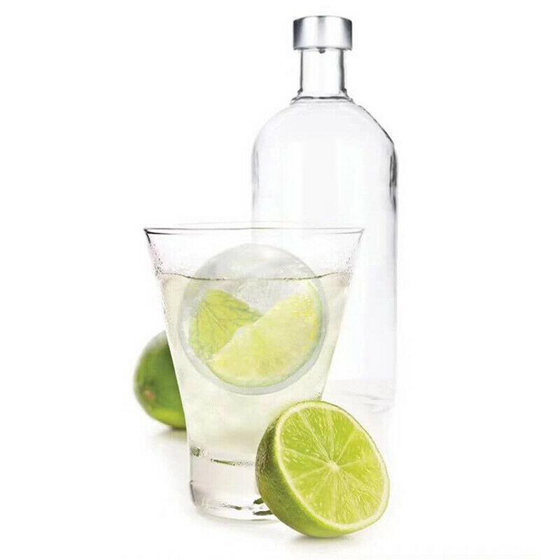 Rund silikoneisform, der laver store, 5,5 cm holdbare isbolde til cocktails og drikkeafkøling.