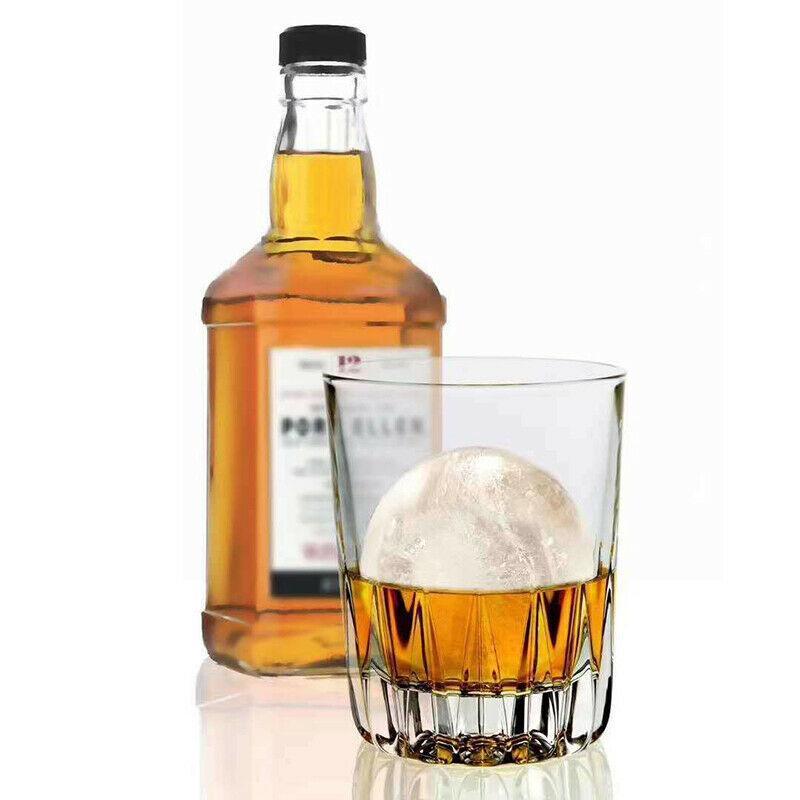 Rund silikoneisform, der laver store, 5,5 cm holdbare isbolde til cocktails og drikkeafkøling.