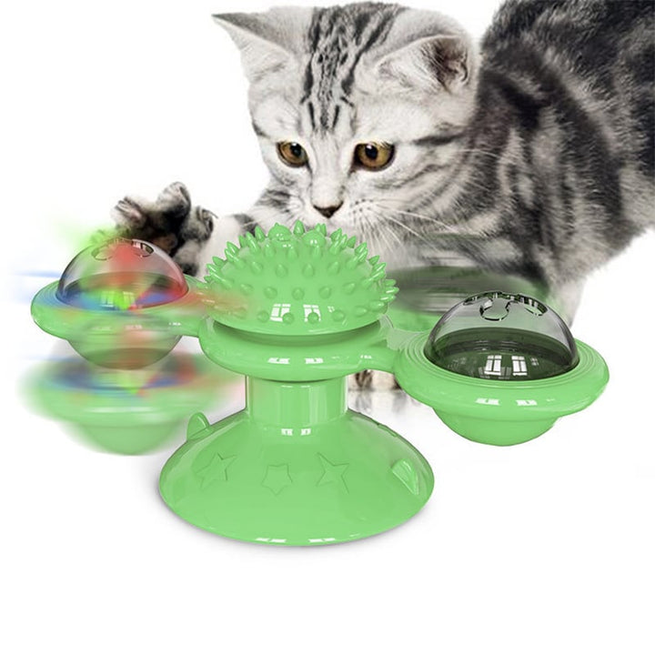 Roterende katteurturmølle til katte - viser dimensioner 15,8x7,5x6,9 cm og en vægt på 0,13 kg.