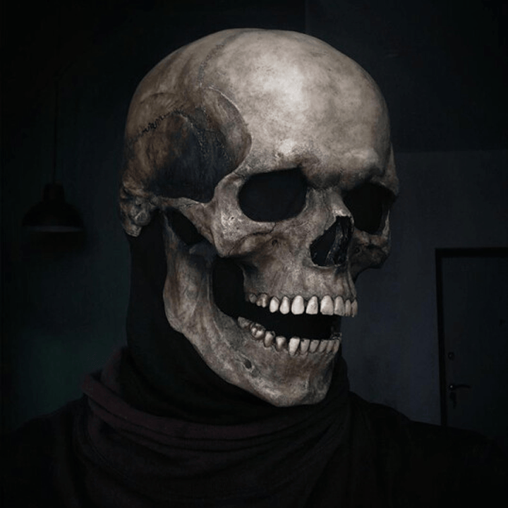 Realistisk unisex hjelm til Halloween, detaljeret design, lavet af kvalitetsmaterialer