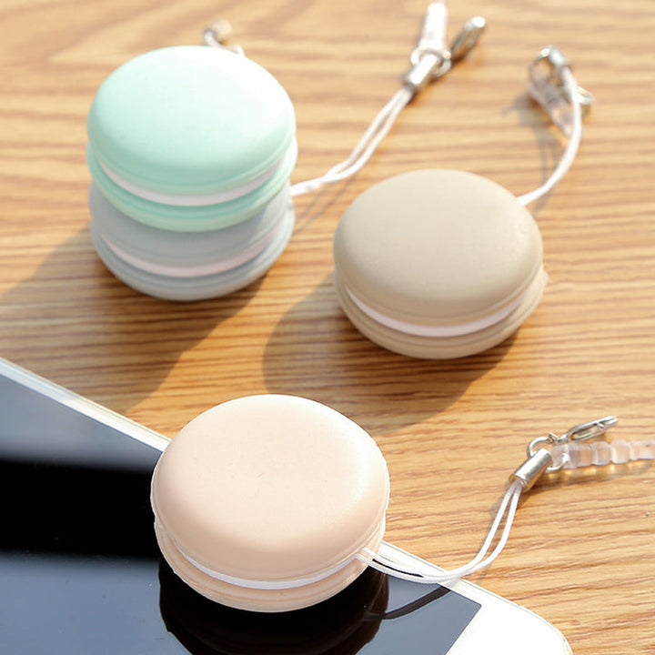 Romantisk macaron telefonrenser i pastelfarver, lyserød, blå, grøn, khaki. Elegant tilbehør til voksne.