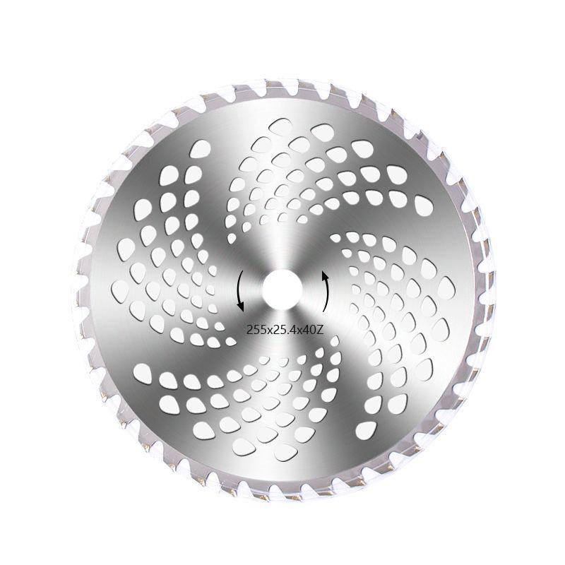 Plæneklipper savblad, metallegering, skarpt 40/60/80-tandet design, klipper effektivt græs og buske.