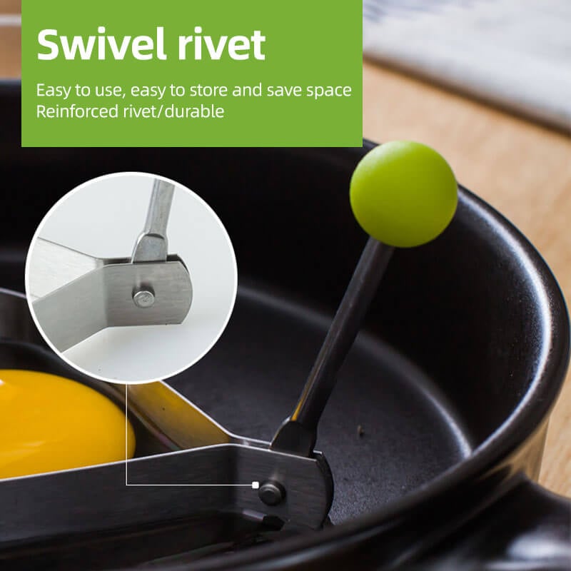 "Ruostumaton teräs kananmunamuotit, 5 erilaista muotoa: ympyrä, sydän, tähti, kukka, Mikki Hiiri, aamiaisen koristeluun."