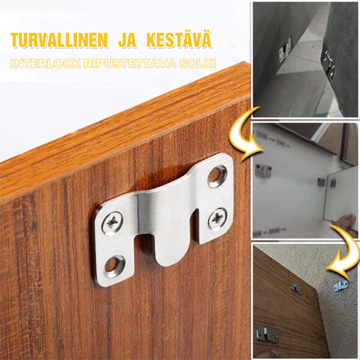 Rustfrit stål ophængslås giver moderne stil og holdbarhed til hjemmet, nem at montere på væggen eller møblerne.