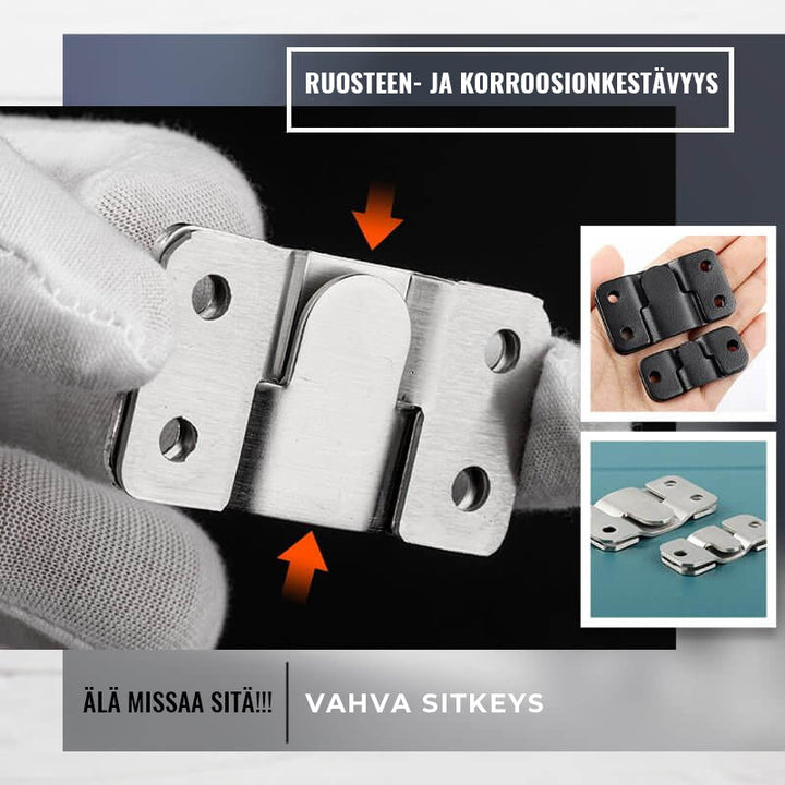Rustfrit stål ophængslås giver moderne stil og holdbarhed til hjemmet, nem at montere på væggen eller møblerne.