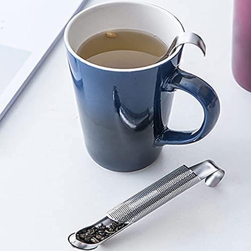 Ruostumaton terästeesiivilä pitkällä kahvalla, kaareva malli, kestävä suodatin, moderniin keittiöön, helppokäyttöinen.