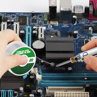 Ruostumaton teräslanka, ohut ja kiiltävä, kestävä ja korkealaatuinen, ympäristöystävällinen juotoskäyttöön.