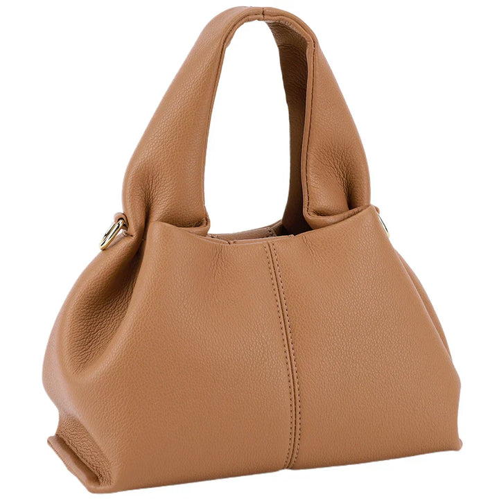 Ruskea keinonahkainen retro crossbody-laukku naisille, pilvimuotoilu, tyylikäs ja kestävä, sopii moniin tilaisuuksiin.