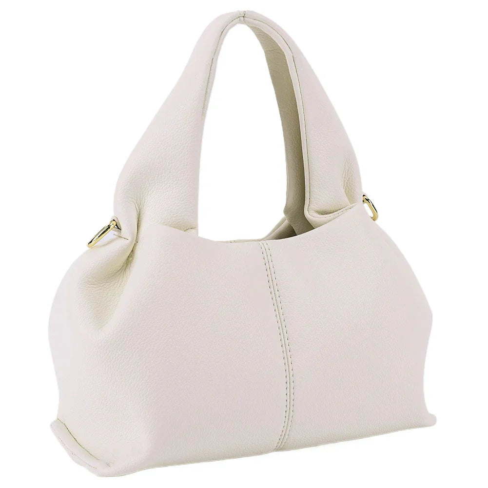 Ruskea keinonahkainen retro crossbody-laukku naisille, pilvimuotoilu, tyylikäs ja kestävä, sopii moniin tilaisuuksiin.