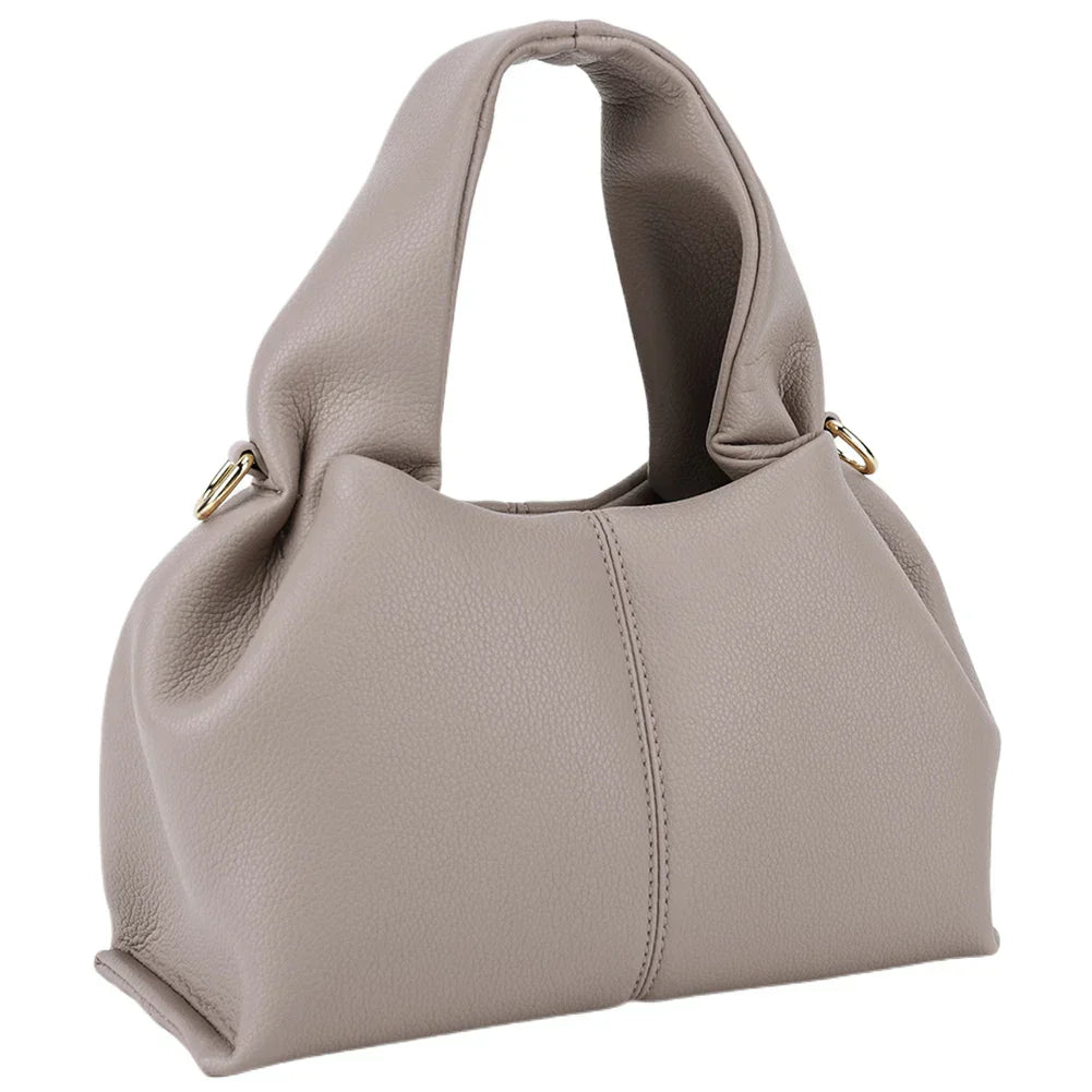 Ruskea keinonahkainen retro crossbody-laukku naisille, pilvimuotoilu, tyylikäs ja kestävä, sopii moniin tilaisuuksiin.