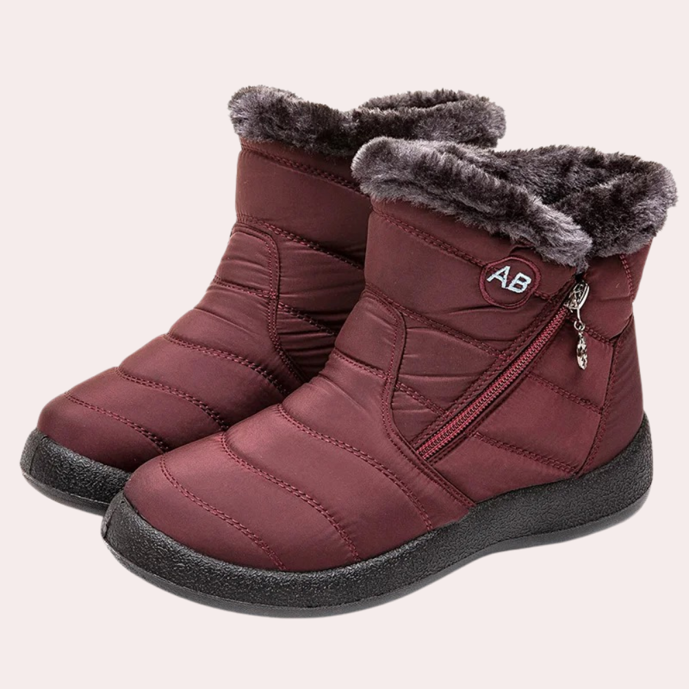 Ruskeat naisten Elisa-talvikengät, lämmin vuori, kestävä ulkopinta, tyylikäs minimalistinen design.